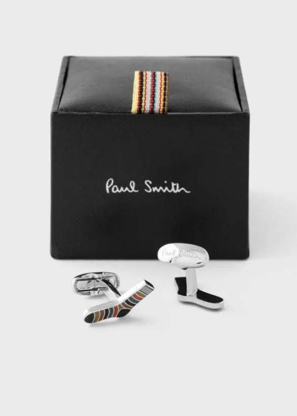 Paul Smith Cufflinks 039Artist Stripe039 Sock Cufflinks Multicolour 8211 Mens