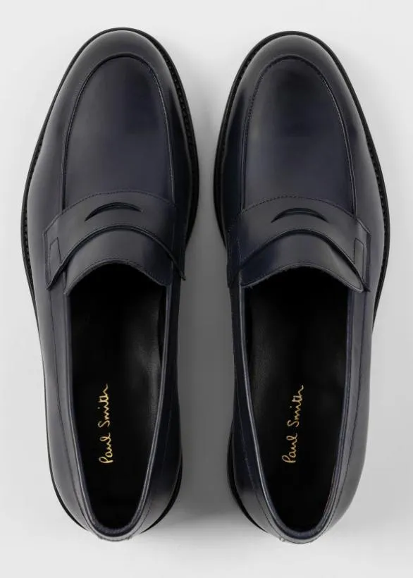 Paul Smith Formal Leather 039Montego039 Loafers Navy 8211 Mens
