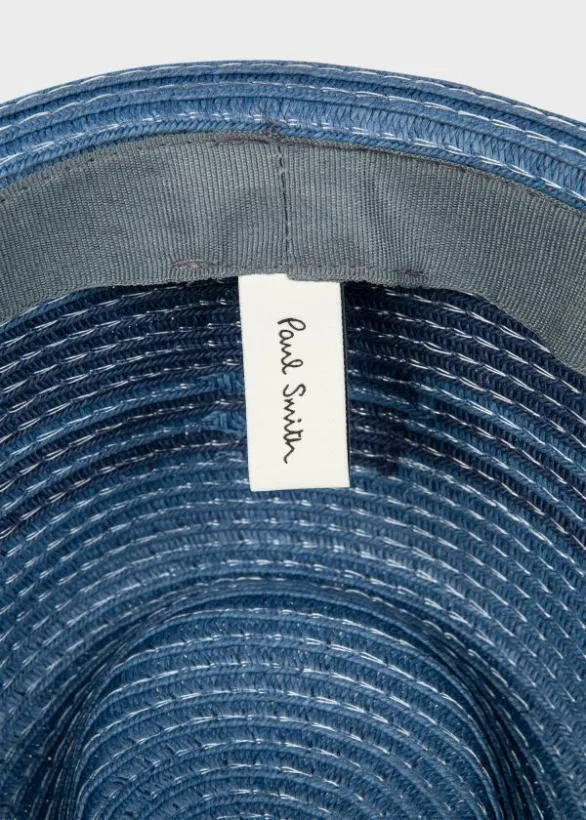 Paul Smith Hats and Gloves Braided Trilby Hat Blue 8211 Mens