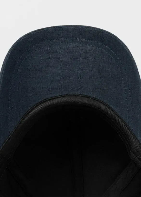 Paul Smith Hats and Gloves Linen Signature Stripe Trim Cap Dark Navy 8211 Mens