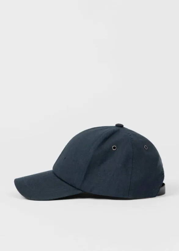 Paul Smith Hats and Gloves Linen Signature Stripe Trim Cap Dark Navy 8211 Mens