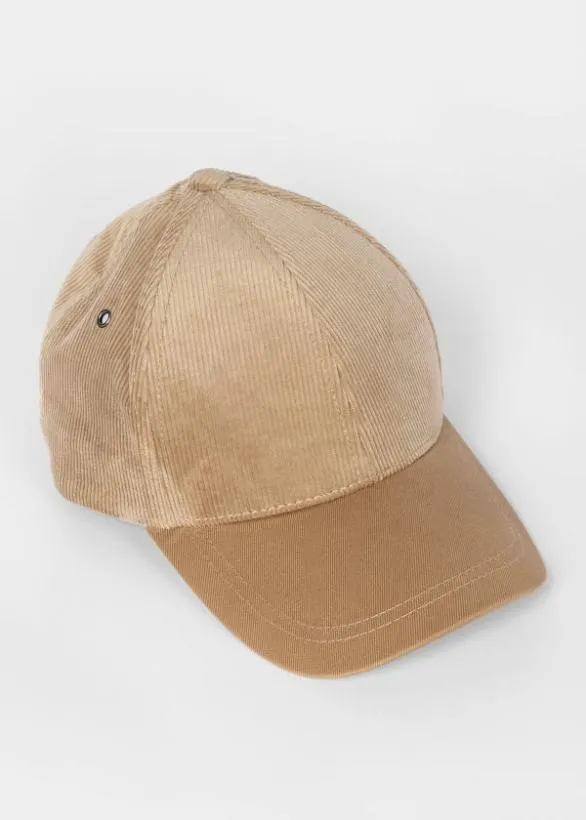 Paul Smith Hats and Gloves Sand Corduroy Cap Sand 8211 Mens