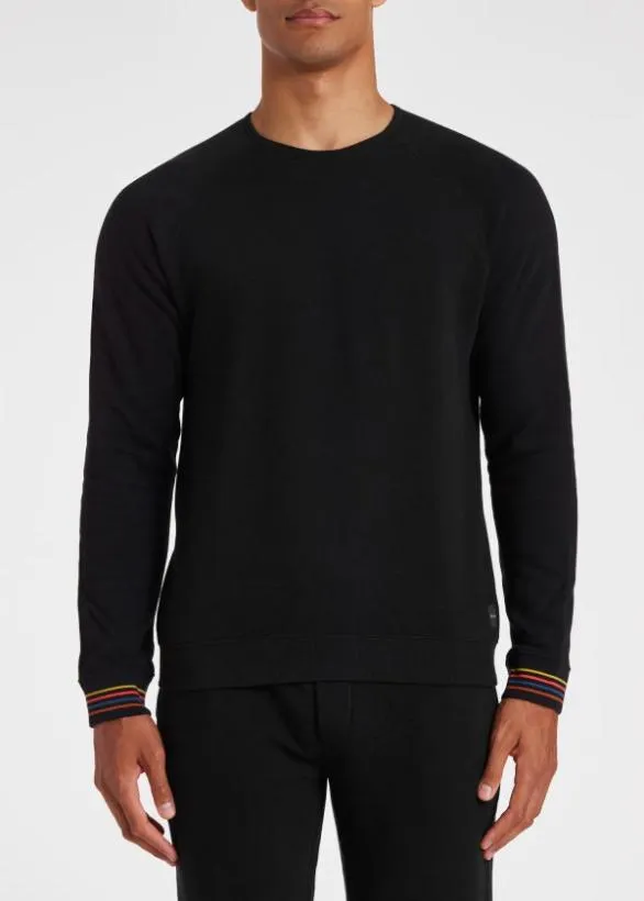 Paul Smith Loungewear 039Artist Stripe039 Cuff LongSleeve Lounge Top Black 8211 Mens