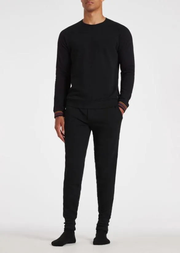 Paul Smith Loungewear 039Artist Stripe039 Cuff LongSleeve Lounge Top Black 8211 Mens