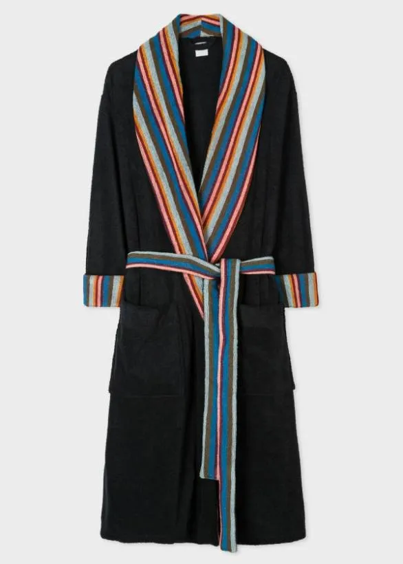 Paul Smith Nightwear 039Artist Stripe039 Dressing Gown Black 8211 MensHome