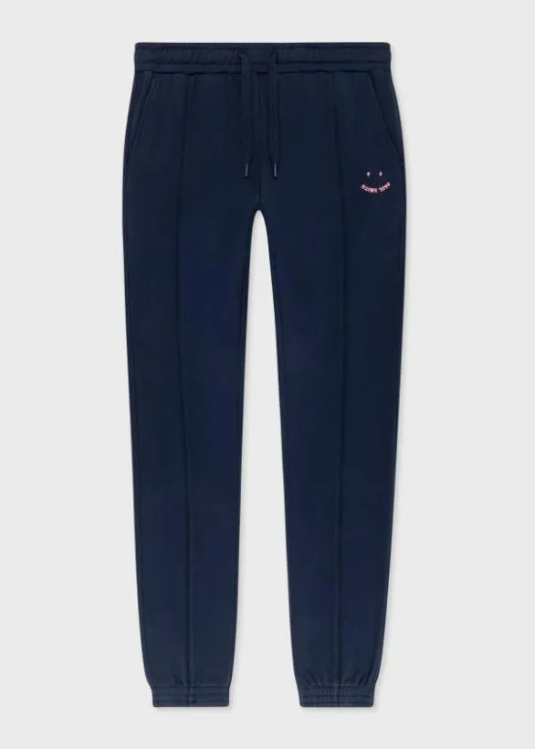 Paul Smith Pants Cotton 039Happy039 Sweatpants Navy 8211 Mens