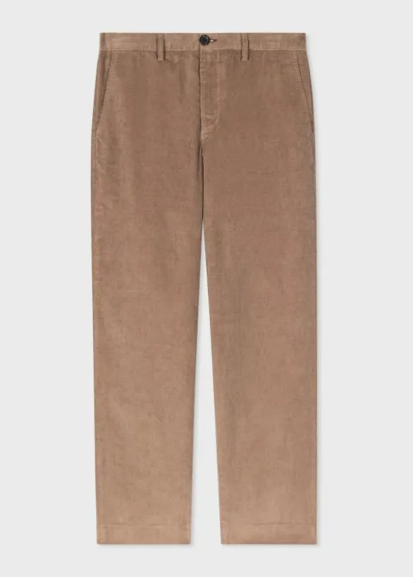 Paul Smith Pants LooseFit Cotton Corduroy Trousers Brown 8211 Mens