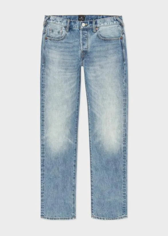 Paul Smith Pants MidWash 039Crosshatch Stretch039 Selvedge Jeans Mid Wash 8211 Mens Paul Smith Pants MidWash 039Crosshatch Stretch039 Selvedge Jeans Mid Wash 8211 Mens