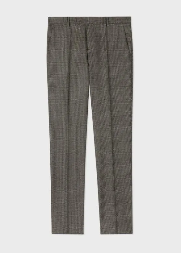 Paul Smith Pants Multi Gingham Check Wool Pants Grey 8211 Mens