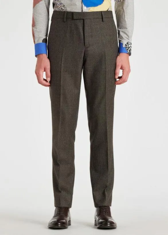 Paul Smith Pants Multi Gingham Check Wool Pants Grey 8211 Mens