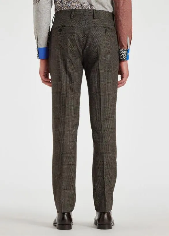 Paul Smith Pants Multi Gingham Check Wool Pants Grey 8211 Mens