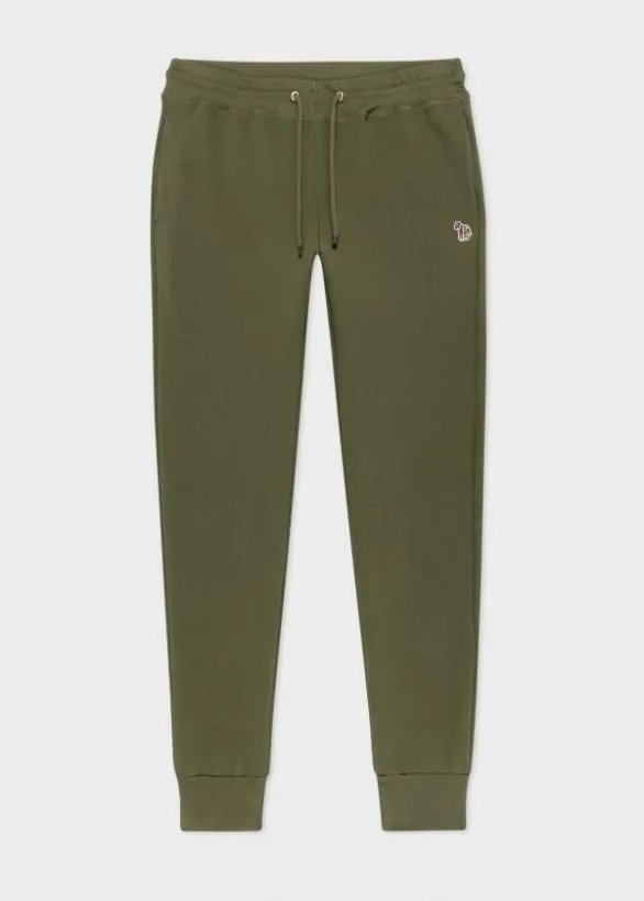 Paul Smith Pants Organic Cotton Zebra Logo Sweatpants Khaki 8211 Mens