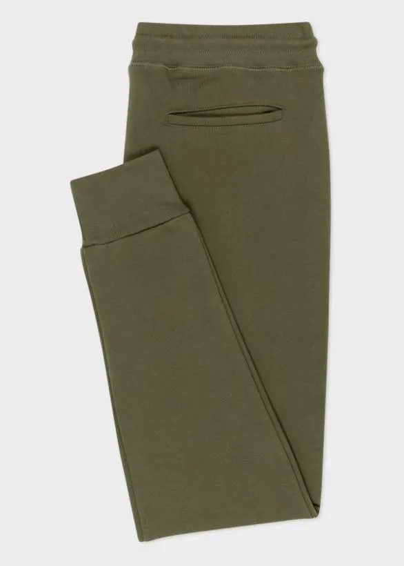 Paul Smith Pants Organic Cotton Zebra Logo Sweatpants Khaki 8211 Mens
