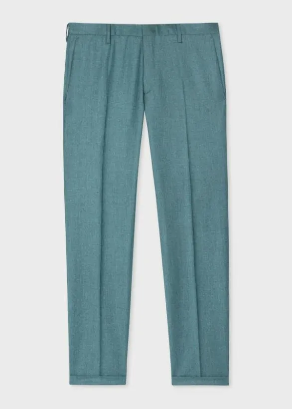 Paul Smith Pants SlimFit CashmereBlend Pants Teal 8211 Mens