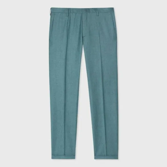 Paul Smith Pants SlimFit CashmereBlend Pants Teal 8211 Mens
