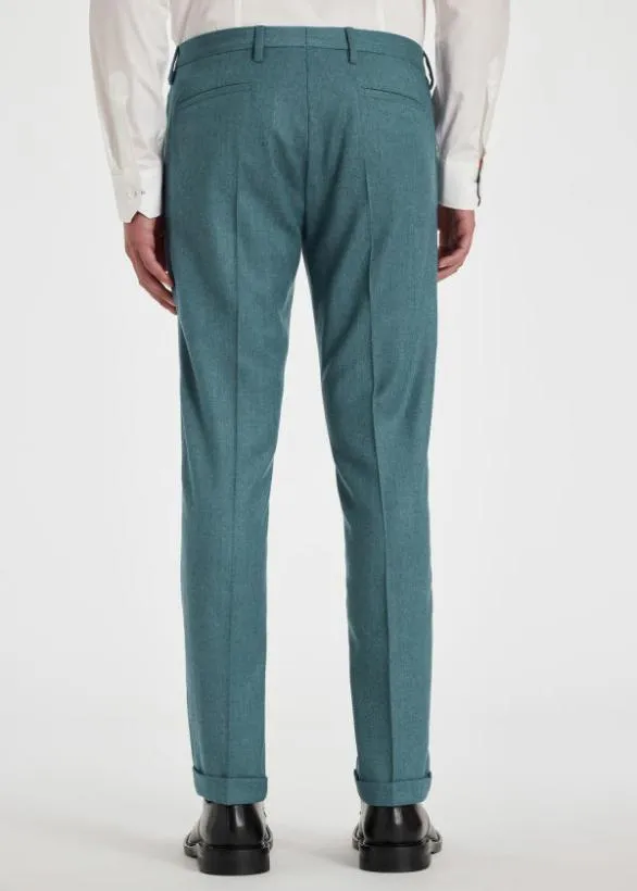 Paul Smith Pants SlimFit CashmereBlend Pants Teal 8211 Mens