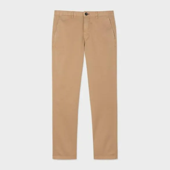 Paul Smith Pants SlimFit Stretch Cotton Chinos Tan 8211 Mens