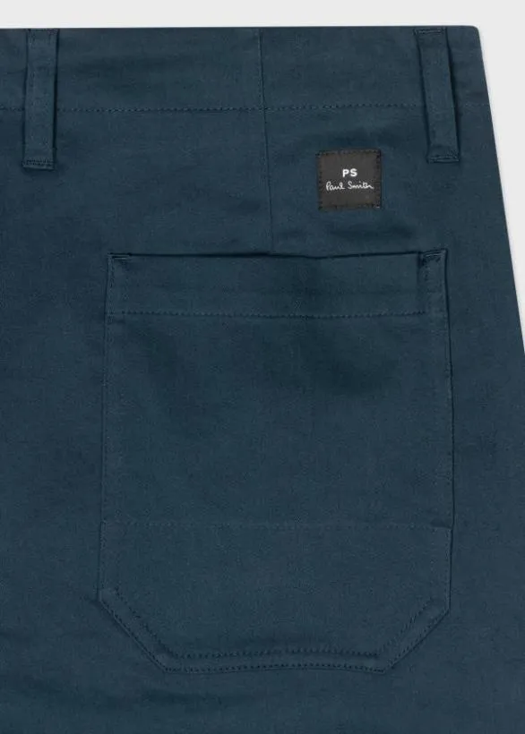 Paul Smith Pants StretchCotton Work Pants Blue 8211 Mens