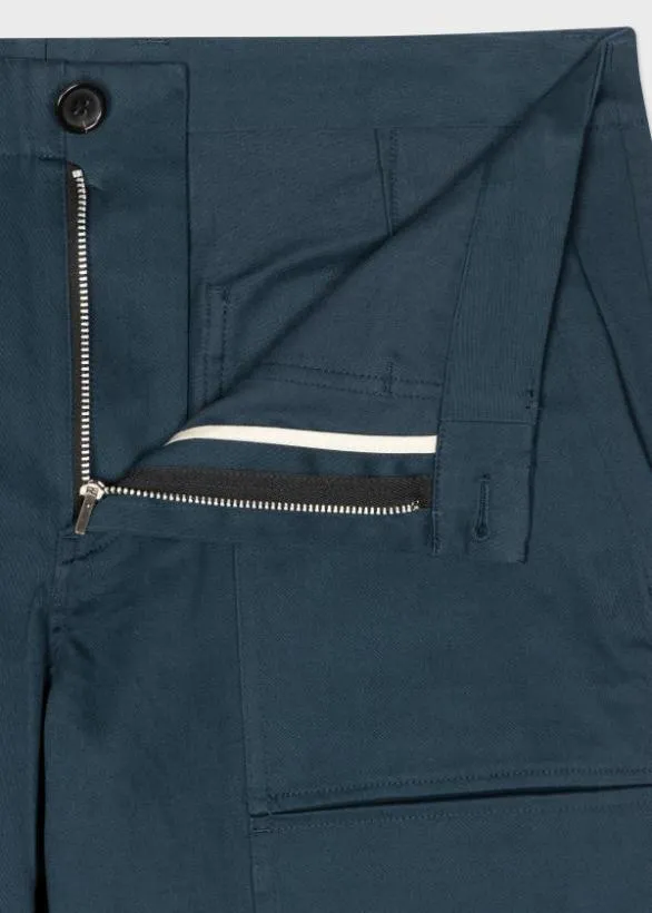 Paul Smith Pants StretchCotton Work Pants Blue 8211 Mens