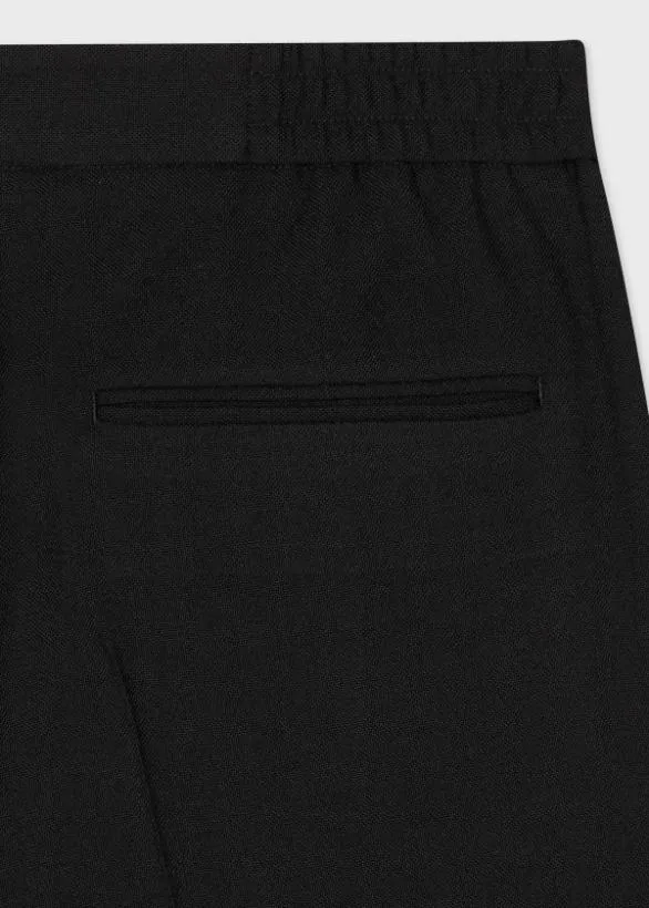 Paul Smith Pants TailoredFit Wool Pants Black 8211 Mens