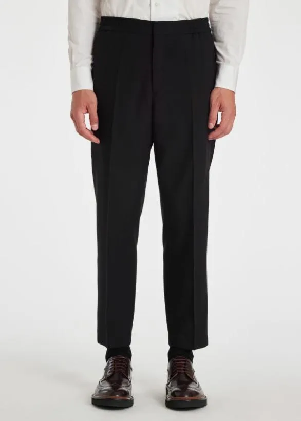 Paul Smith Pants TailoredFit Wool Pants Black 8211 Mens