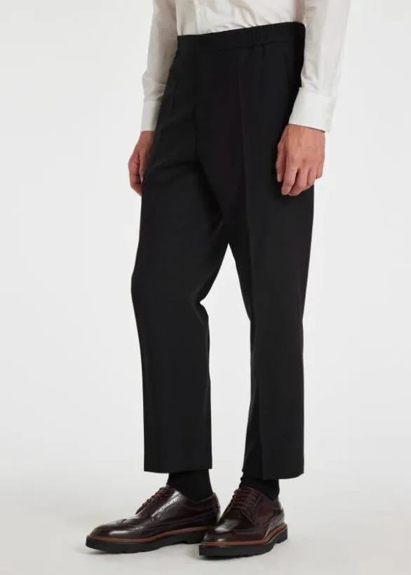 Paul Smith Pants TailoredFit Wool Pants Black 8211 Mens