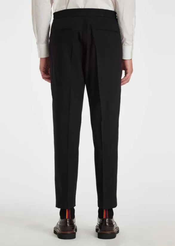 Paul Smith Pants TailoredFit Wool Pants Black 8211 Mens