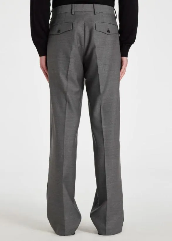 Paul Smith Pants WoolTwill Wide Leg Pants Grey 8211 Mens