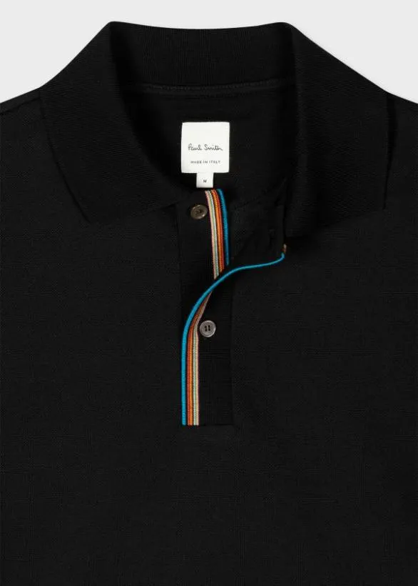 Paul Smith Polo Shirts 039Signature Stripe039 Trim Polo Shirt Black 8211 Mens