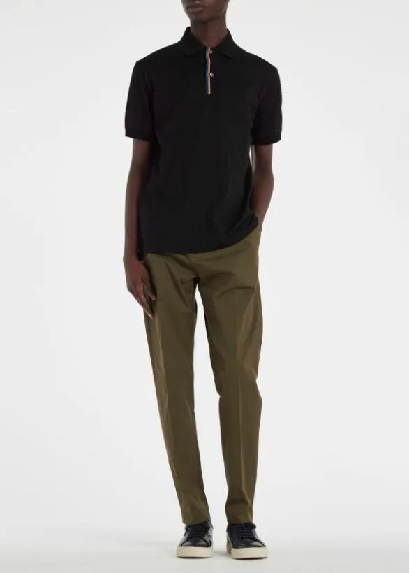 Paul Smith Polo Shirts 039Signature Stripe039 Trim Polo Shirt Black 8211 Mens