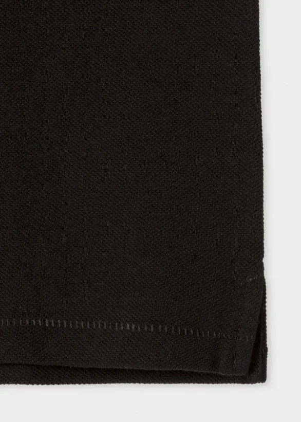 Paul Smith Polo Shirts CottonPiquu00e9 Zebra Polo Shirt Black 8211 Mens