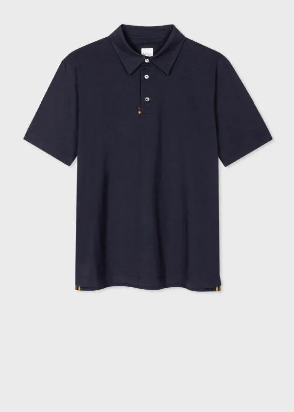 Paul Smith Polo Shirts Polo Shirt With 039Artist Stripe039 Tab Navy 8211 Mens Paul Smith Polo Shirts Polo Shirt With 039Artist Stripe039 Tab Navy 8211 Mens