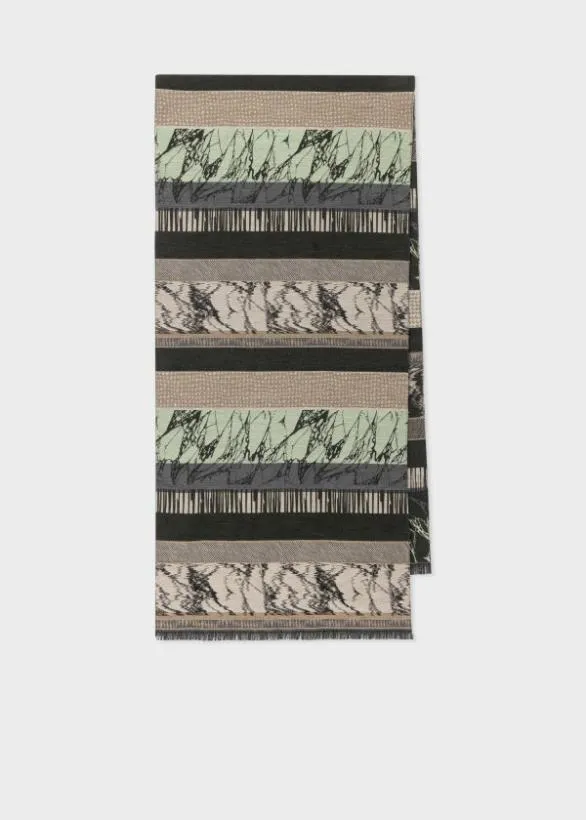 Paul Smith Scarves 039Assembled Stripe039 Scarf Brown 8211 Mens