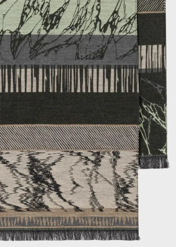 Paul Smith Scarves 039Assembled Stripe039 Scarf Brown 8211 Mens