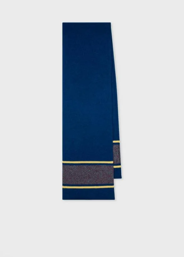 Paul Smith Scarves 039Fleck039 Wool Scarf Blue 8211 Mens