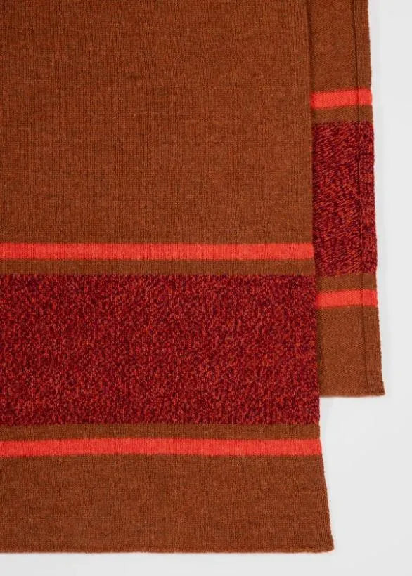 Paul Smith Scarves 039Fleck039 Wool Scarf Tan 8211 Mens