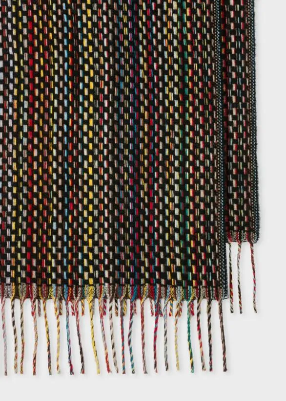 Paul Smith Scarves Basket Weave Signature Stripe Cashmere Scarf Signature Stripe 8211 Mens