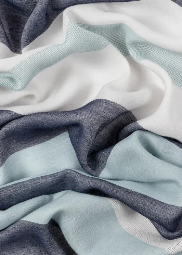 Paul Smith Scarves CottonBlend Scarf Blue 8211 Mens
