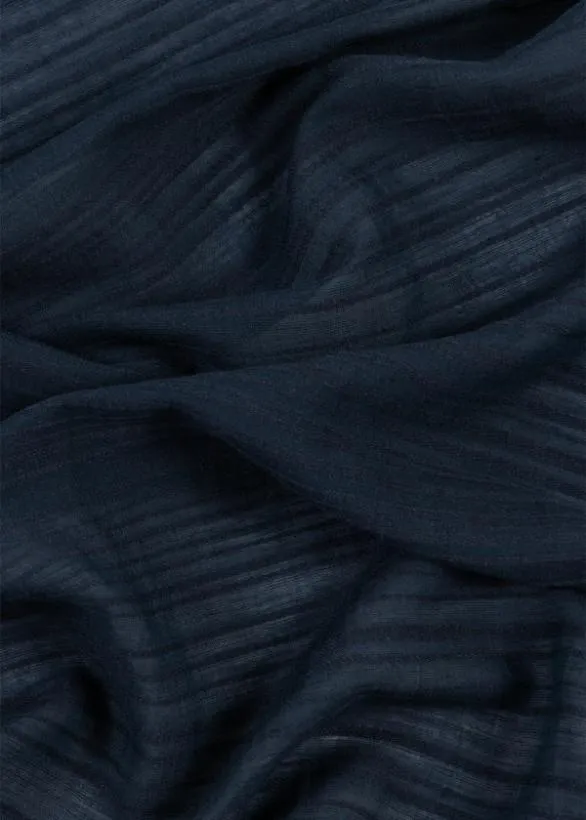 Paul Smith Scarves CottonBlend Shadow Stripe Scarf Dark Navy 8211 MensWomens