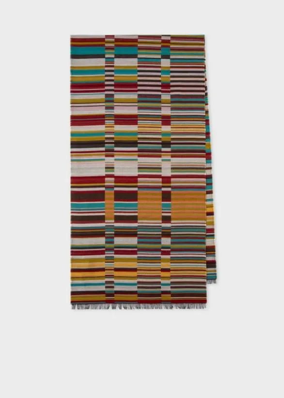 Paul Smith Scarves Jacquard Stripe Scarf Multicolour 8211 Mens