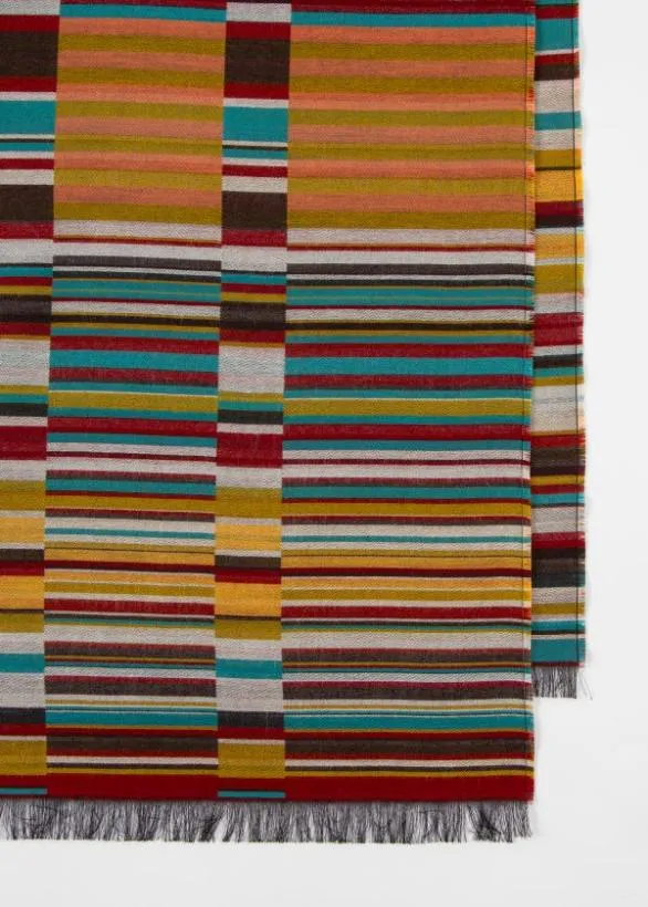 Paul Smith Scarves Jacquard Stripe Scarf Multicolour 8211 Mens