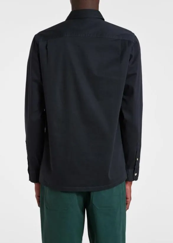 Paul Smith Shirts CottonBlend CasualFit Shirt Navy 8211 Mens