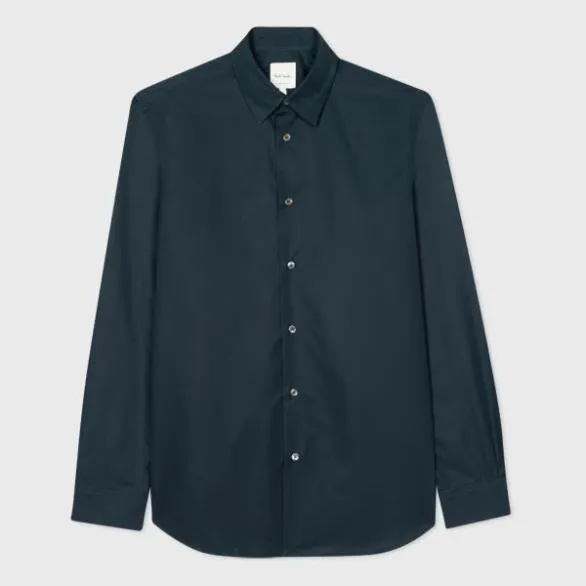 Paul Smith Shirts RegularFit Cotton 039Artist Stripe039 Cuff Shirt Navy 8211 Mens