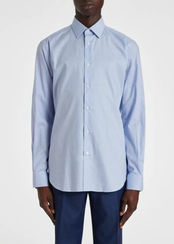 Paul Smith Shirts TailoredFit 039Fine Stripe039 Easy Care Shirt Light Blue 8211 Mens