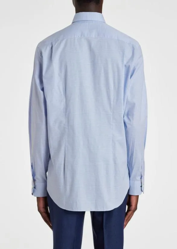 Paul Smith Shirts TailoredFit 039Fine Stripe039 Easy Care Shirt Light Blue 8211 Mens