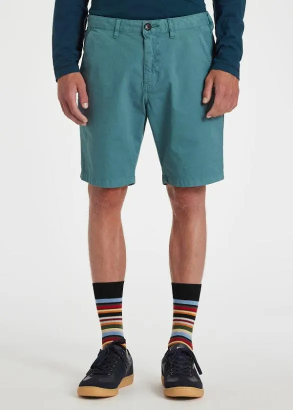 Paul Smith Shorts CottonTwill 039Broad Stripe Zebra039 Shorts Blue 8211 Mens
