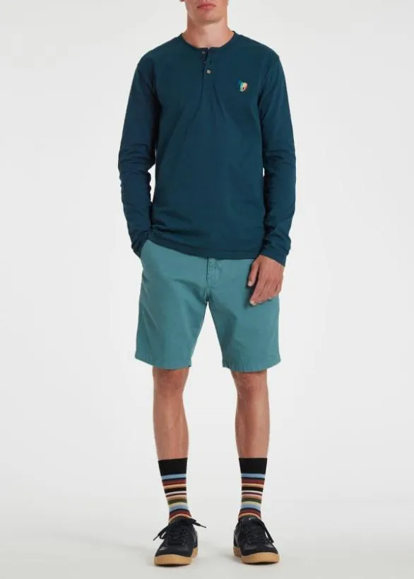 Paul Smith Shorts CottonTwill 039Broad Stripe Zebra039 Shorts Blue 8211 Mens