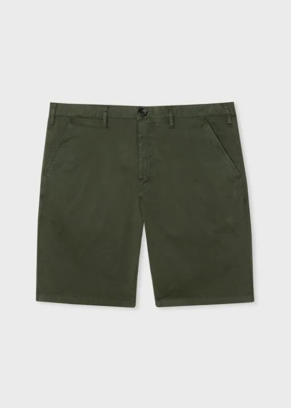 Paul Smith Shorts StretchCotton Twill Shorts Dark Green 8211 Mens