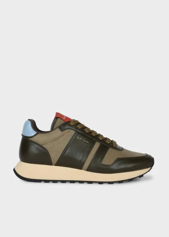 Paul Smith Sneakers Leather 039Eighties039 Trainers Khaki 8211 Mens