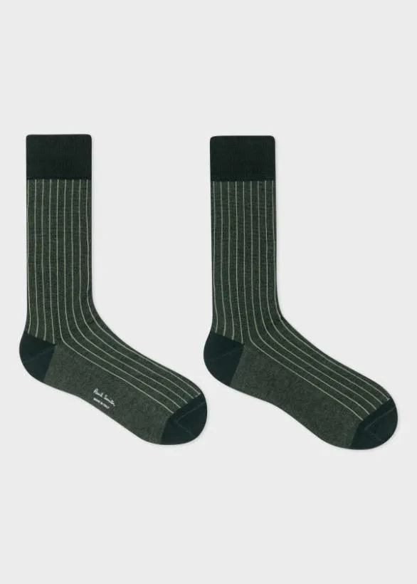 Paul Smith Socks 039Painted Stripe039 CottonBlend Three Pack Socks Multicolour 8211 Mens